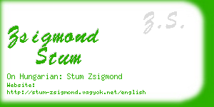 zsigmond stum business card